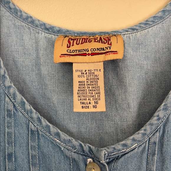 Vintage 90s Studio Ease denim dress - Picture 6 of 9